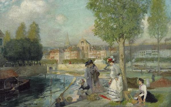 Rupert Bunny A Provincial Town in France oil painting image